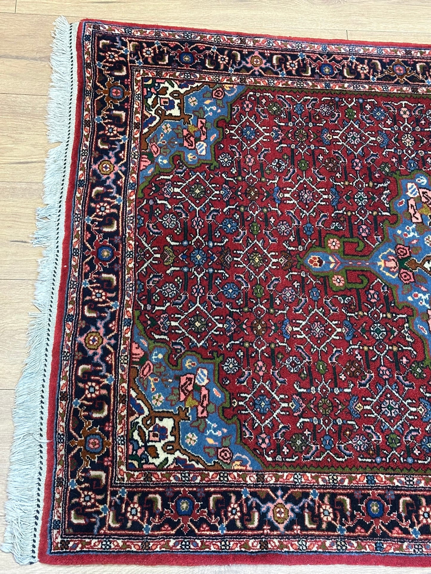 Orientteppich handgeknüpft Bidjar 155x100 cm Medaillon sehr gut