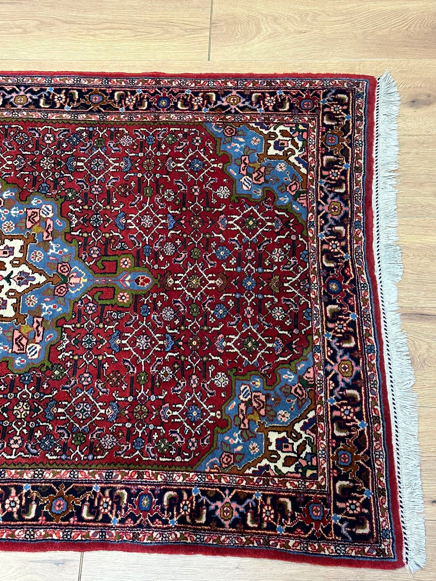 Orientteppich handgeknüpft Bidjar 155x100 cm Medaillon sehr gut