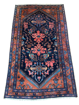 Antiker Orientteppich handgeknüpft Malayer 185x110 cm