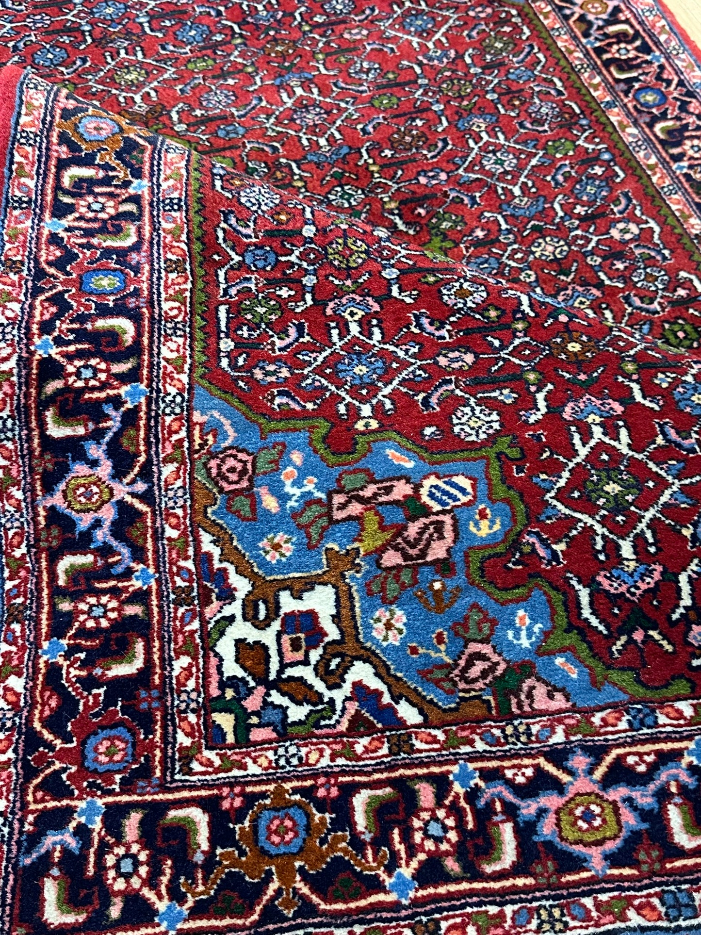 Orientteppich handgeknüpft Bidjar 155x100 cm Medaillon sehr gut