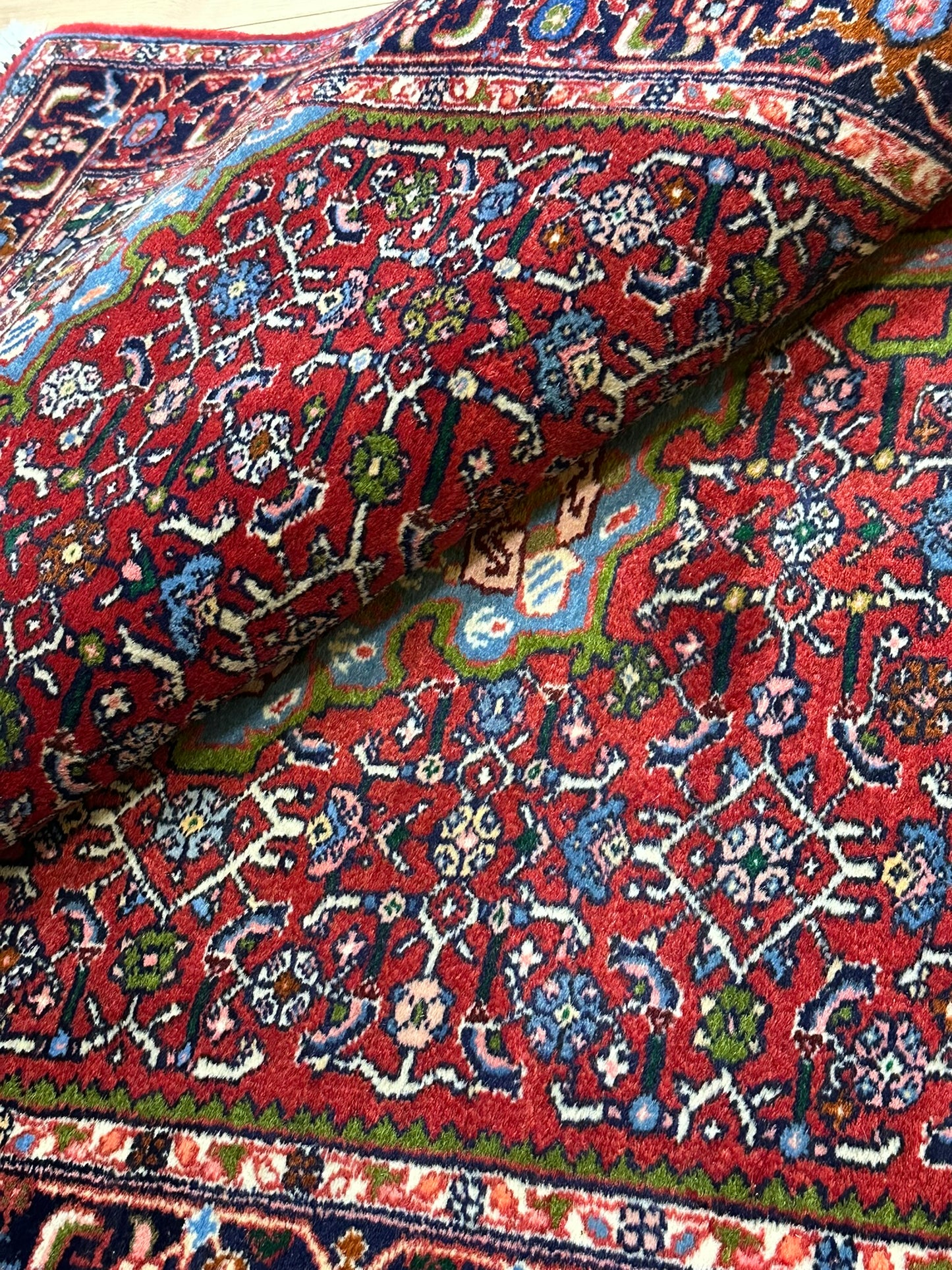 Orientteppich handgeknüpft Bidjar 155x100 cm Medaillon sehr gut