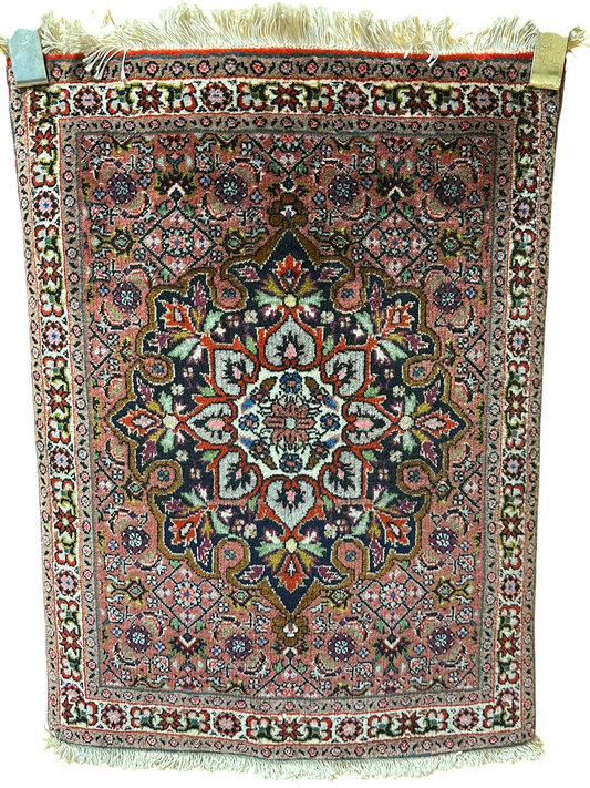 Orientteppich handgeknüpft Bidjar 67x52 cm Medallion