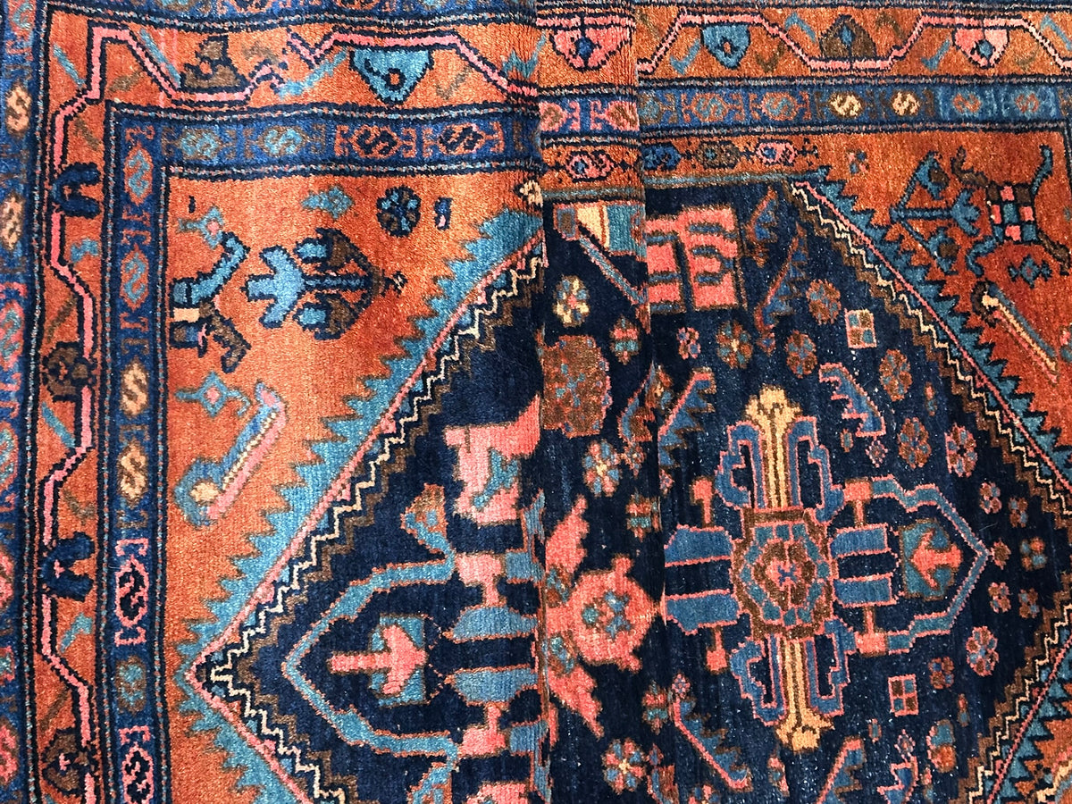 Antiker Orientteppich handgeknüpft Malayer 185x110 cm