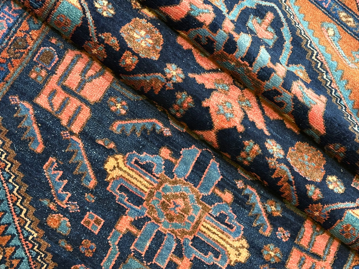 Antiker Orientteppich handgeknüpft Malayer 185x110 cm
