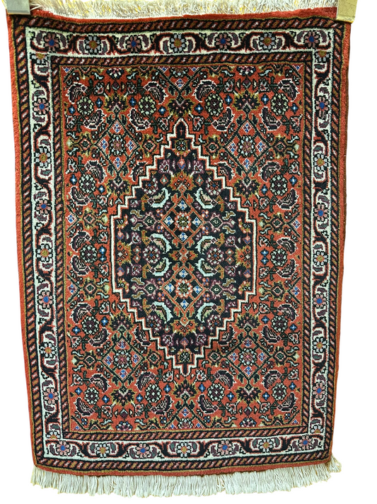 Orientteppich handgeknüpft Bidjar 70x50 cm Medallion