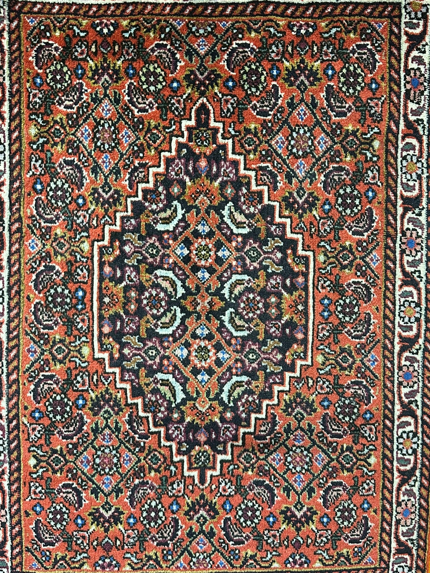 Orientteppich handgeknüpft Bidjar 70x50 cm Medallion