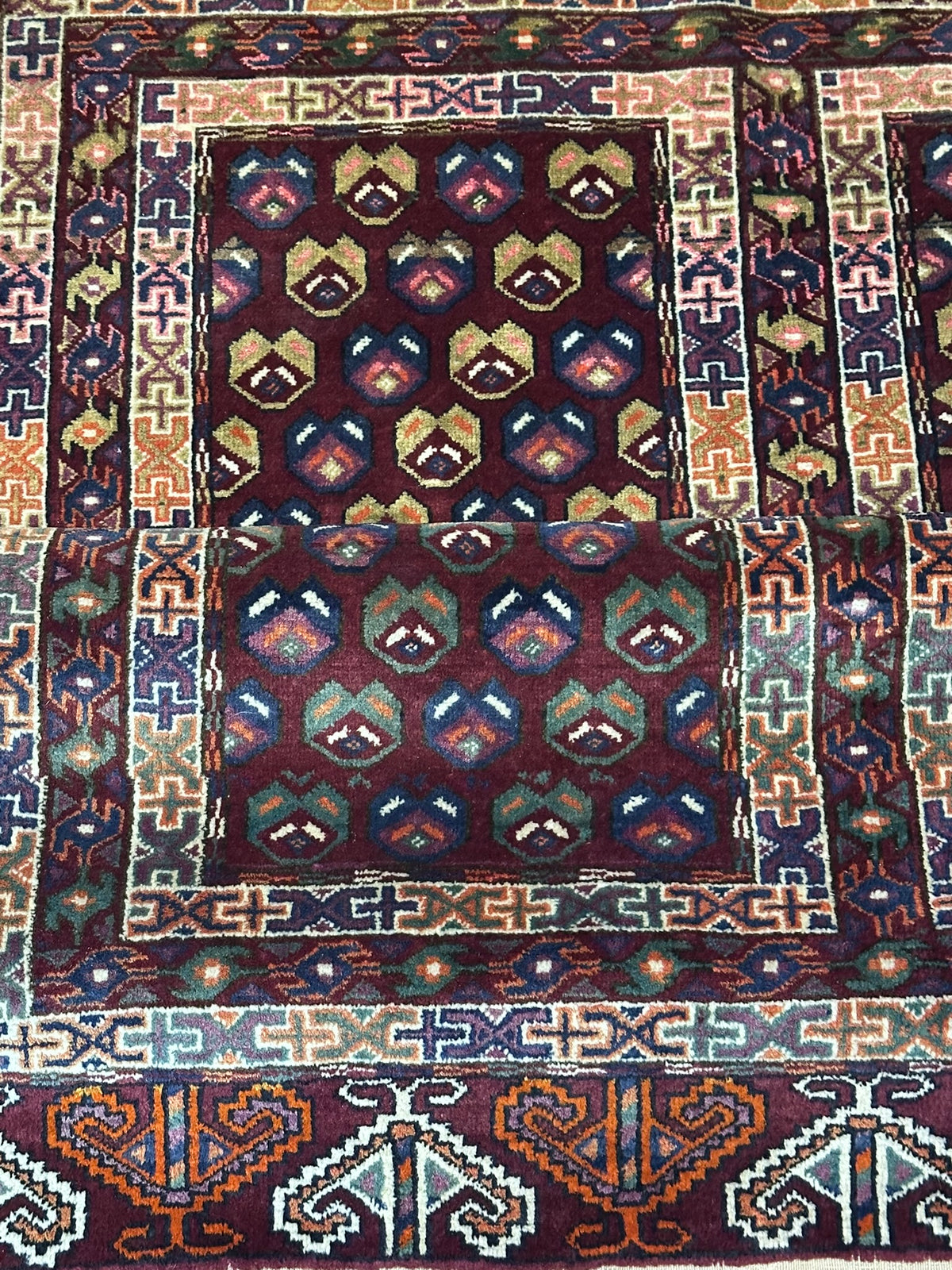 Antiker Orientteppich handgeknüpft UDSSR Jomut Buchara Tekke 145x103 cm