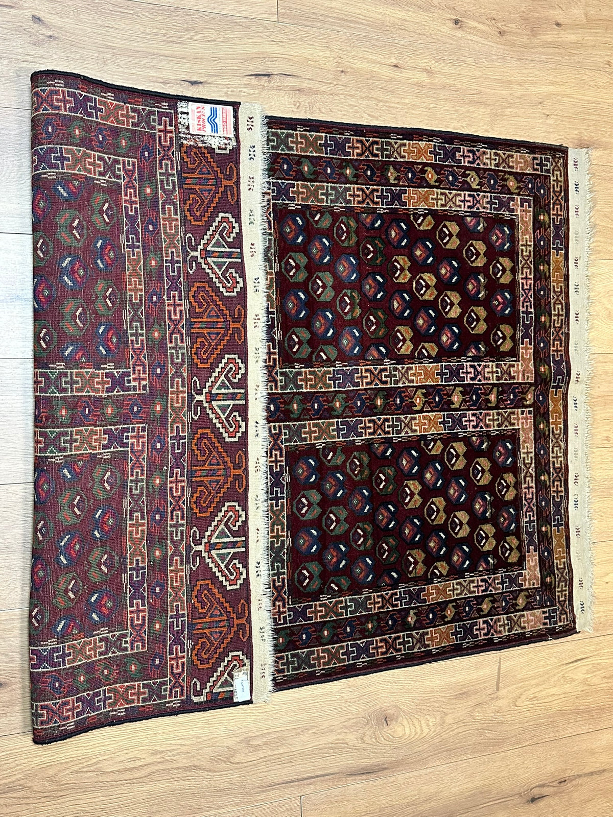 Antiker Orientteppich handgeknüpft UDSSR Jomut Buchara Tekke 145x103 cm