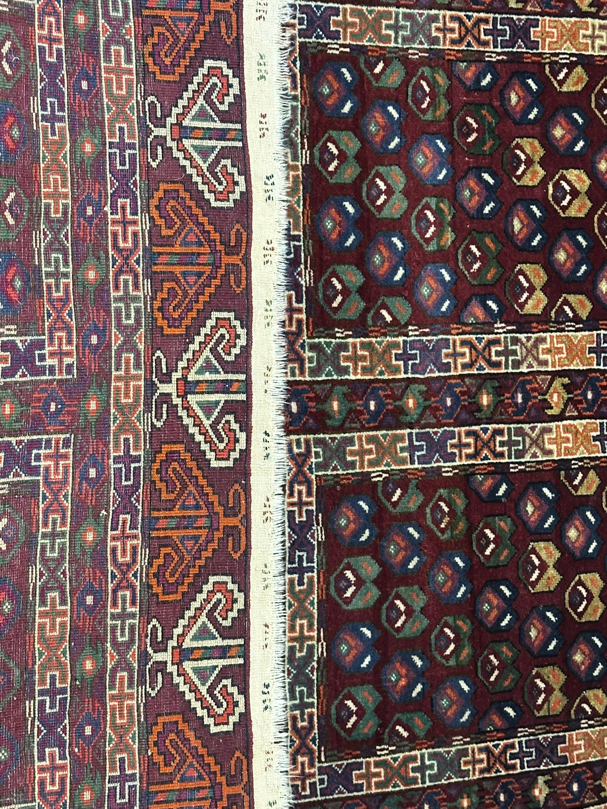 Antiker Orientteppich handgeknüpft UDSSR Jomut Buchara Tekke 145x103 cm