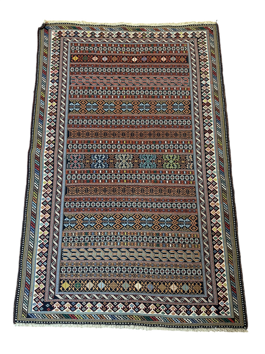 Orientteppich handgeknüpft Bachtiar Kelim Sumach 150x100cm