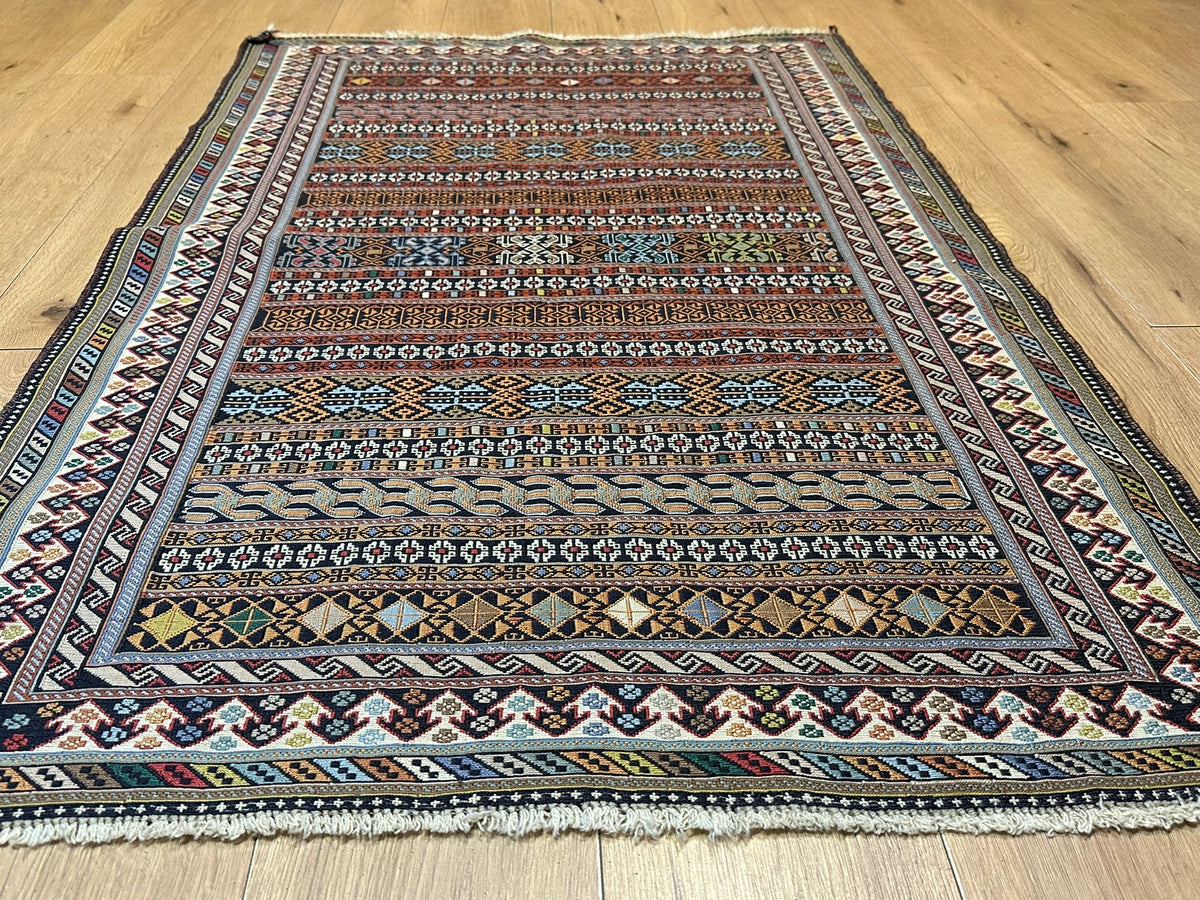 Orientteppich handgeknüpft Bachtiar Kelim Sumach 150x100cm
