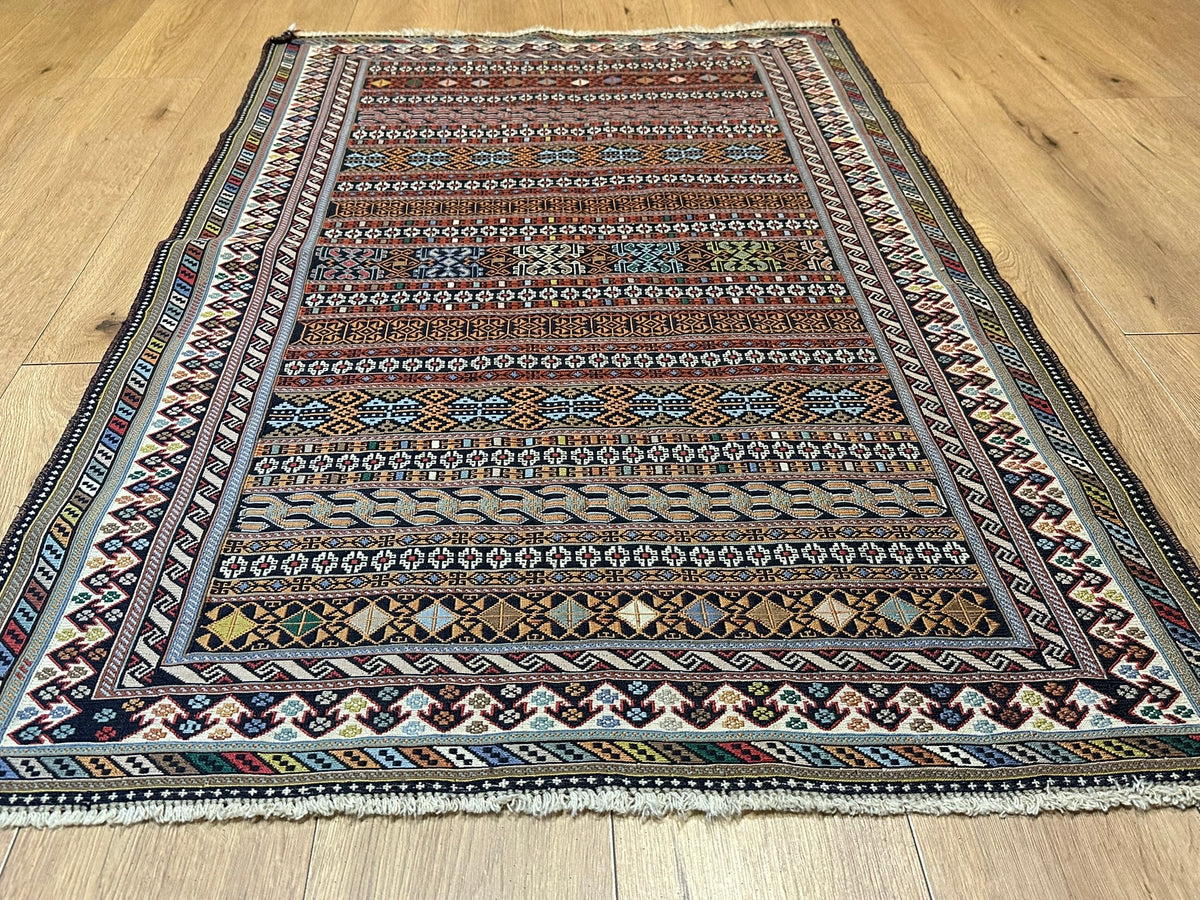 Orientteppich handgeknüpft Bachtiar Kelim Sumach 150x100cm