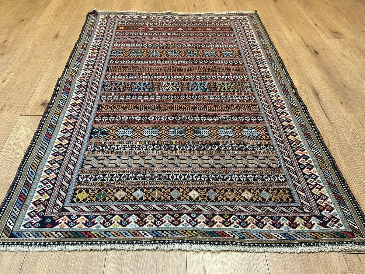 Orientteppich handgeknüpft Bachtiar Kelim Sumach 150x100cm