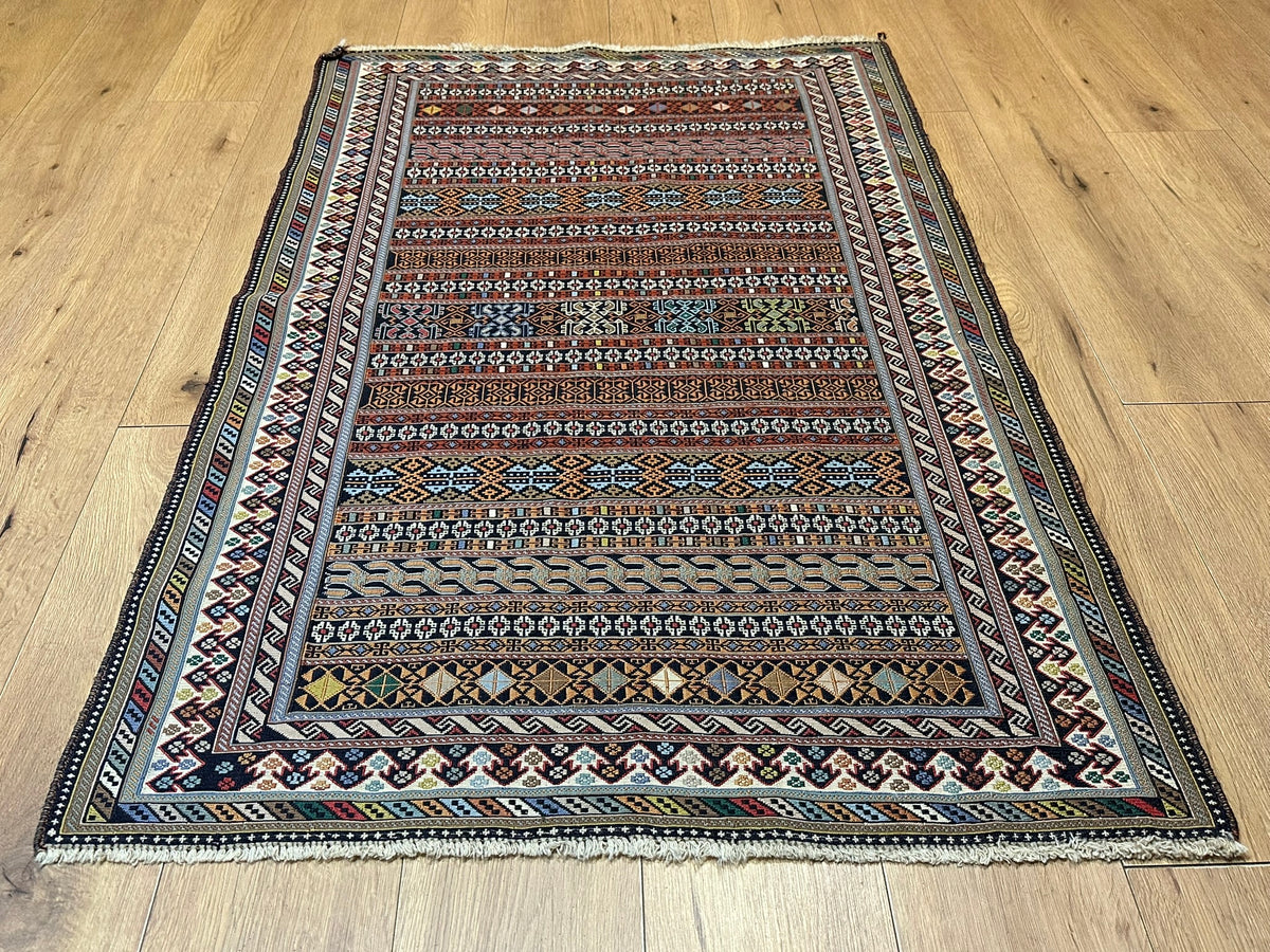 Orientteppich handgeknüpft Bachtiar Kelim Sumach 150x100cm