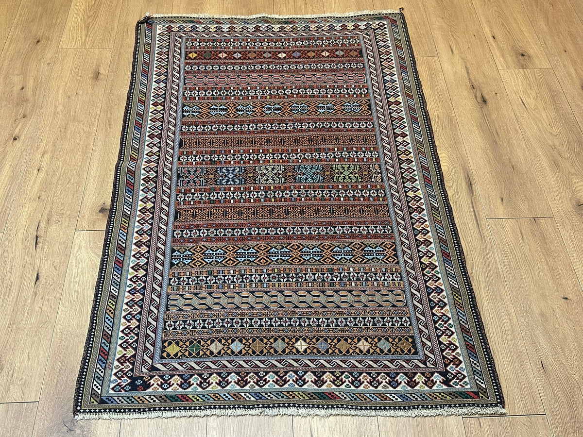 Orientteppich handgeknüpft Bachtiar Kelim Sumach 150x100cm