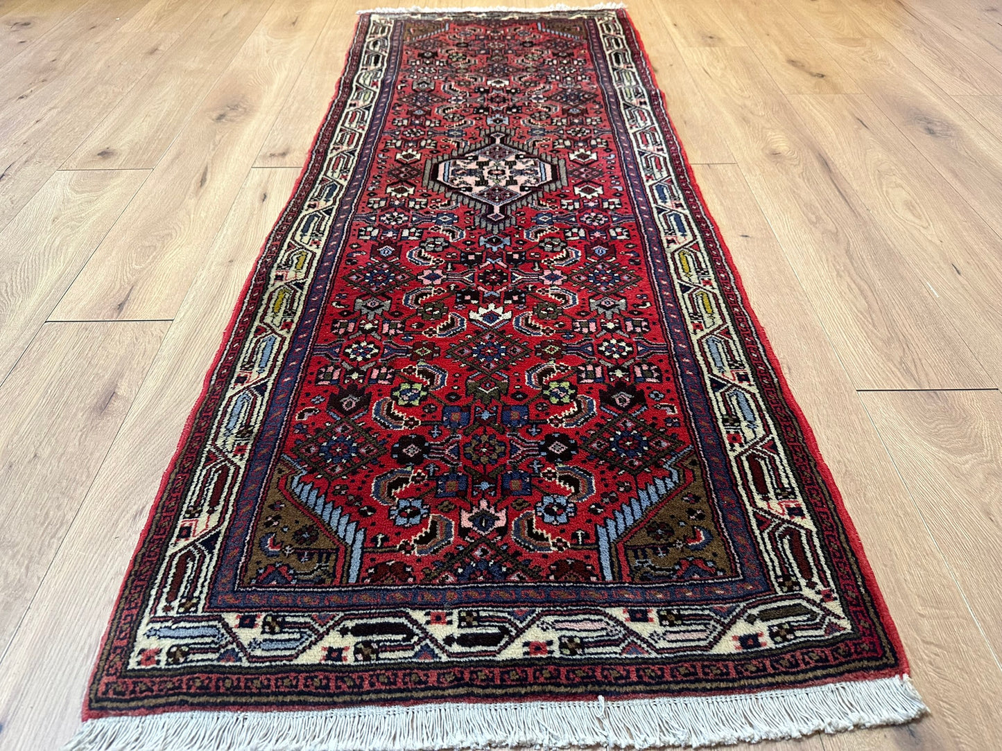 Orientteppich handgeknüpft Hamadan 200x80 cm Schurwolle