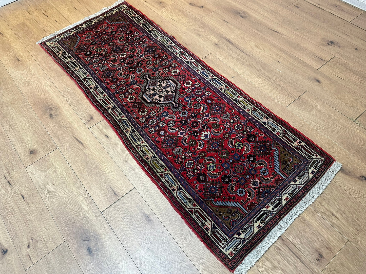 Orientteppich handgeknüpft Hamadan 200x80 cm Schurwolle