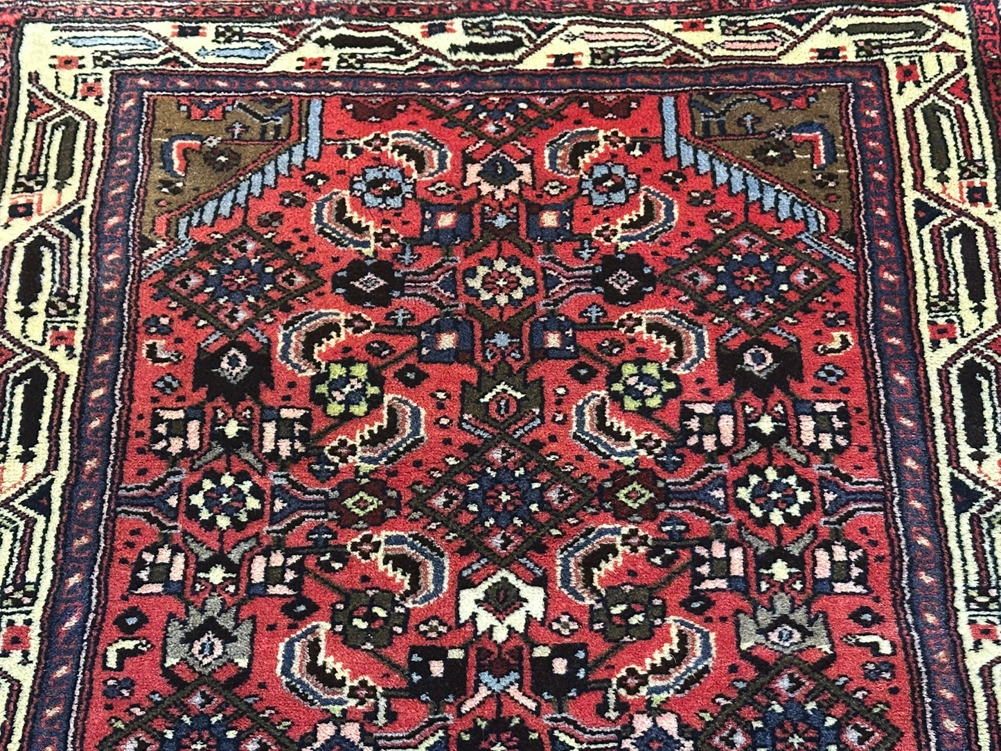 Orientteppich handgeknüpft Hamadan 200x80 cm Schurwolle