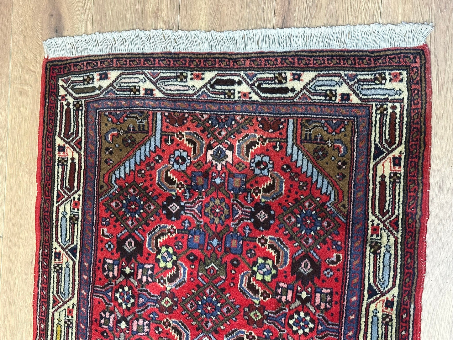 Orientteppich handgeknüpft Hamadan 200x80 cm Schurwolle