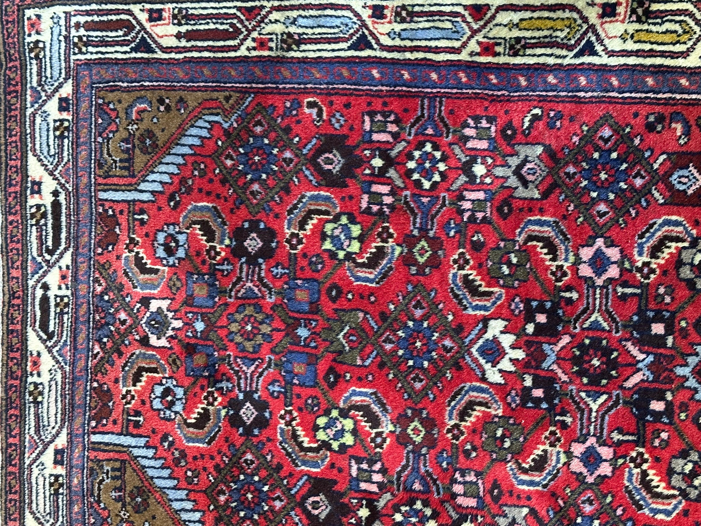 Orientteppich handgeknüpft Hamadan 200x80 cm Schurwolle