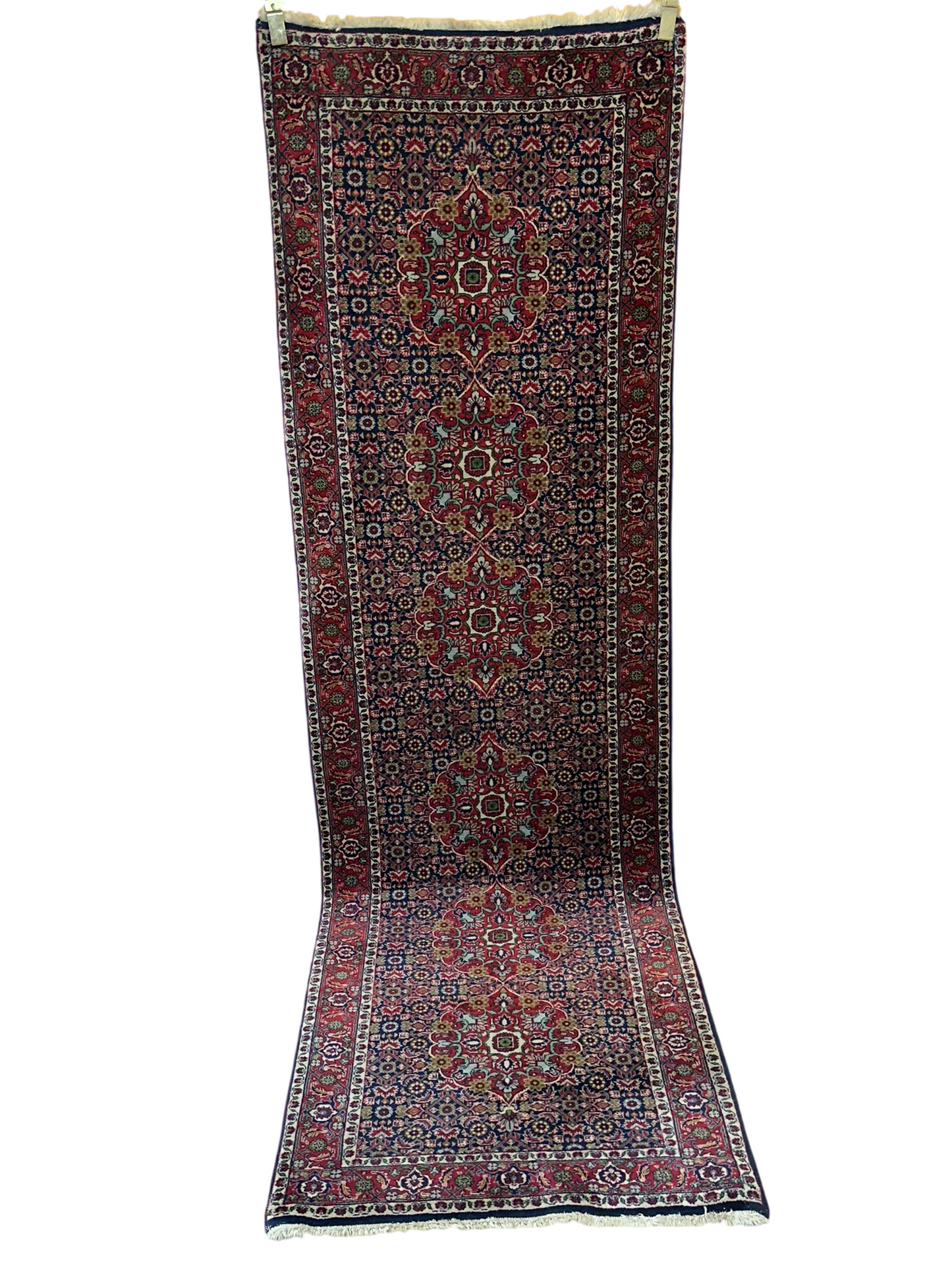 Orientteppich handgeknüpft Bidjar Läufer 290x86 cm