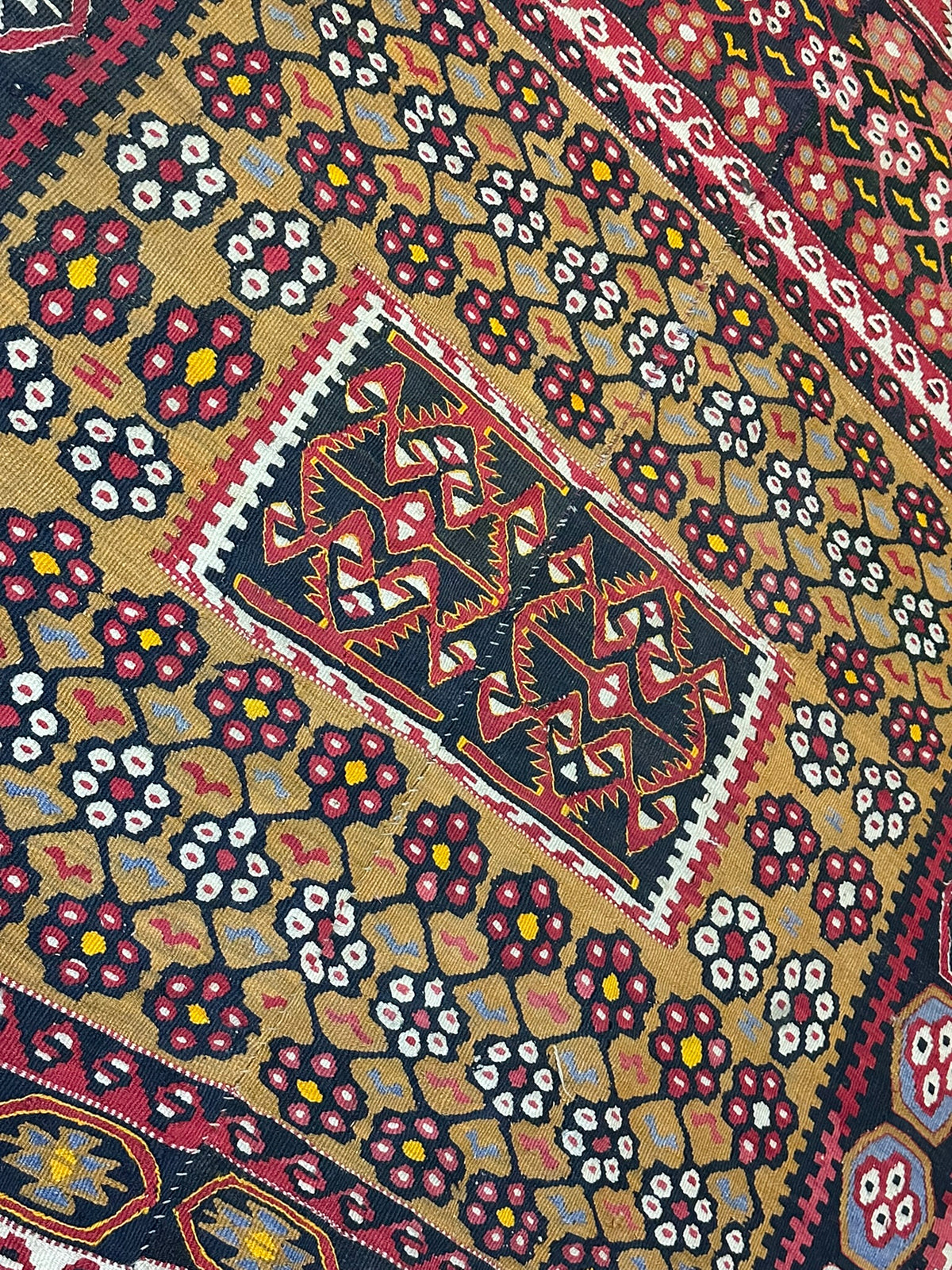 Antiker Orient Kelim Flachgewebe Handgewebt 410 x 173 cm