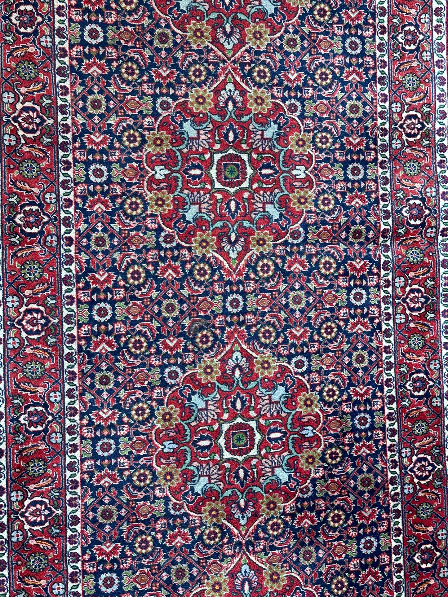 Orientteppich handgeknüpft Bidjar Läufer 290x86 cm