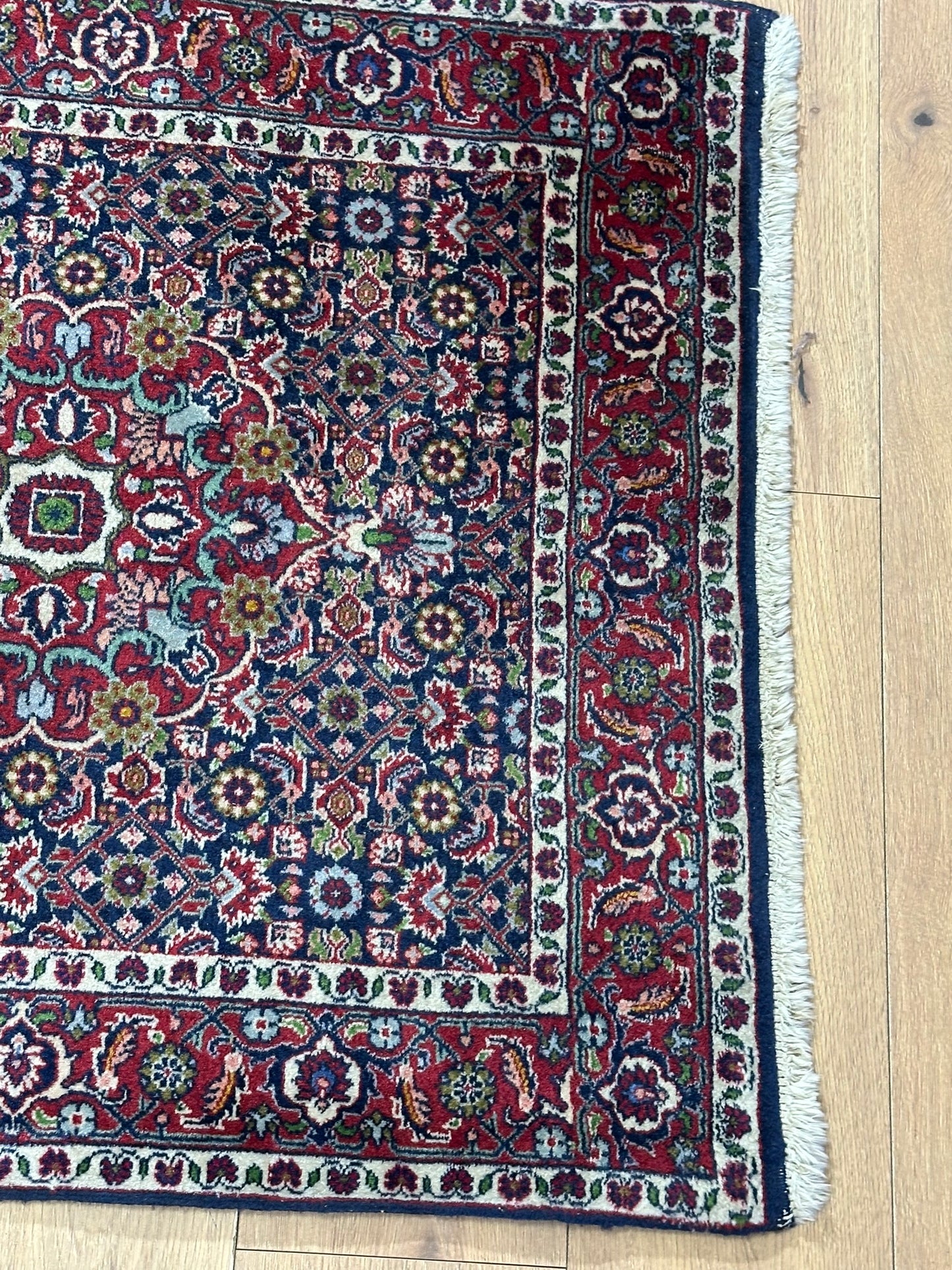 Orientteppich handgeknüpft Bidjar Läufer 290x86 cm