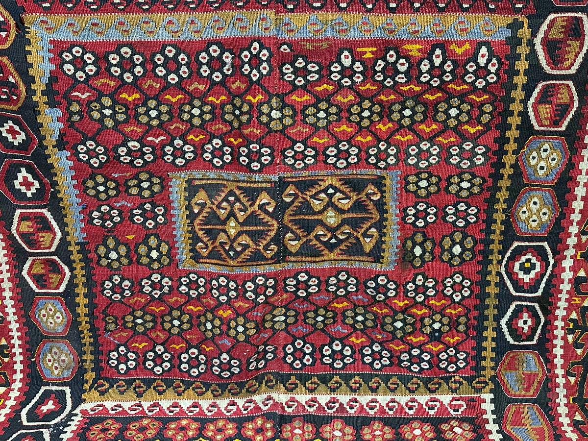 Antiker Orient Kelim Flachgewebe Handgewebt 410 x 173 cm