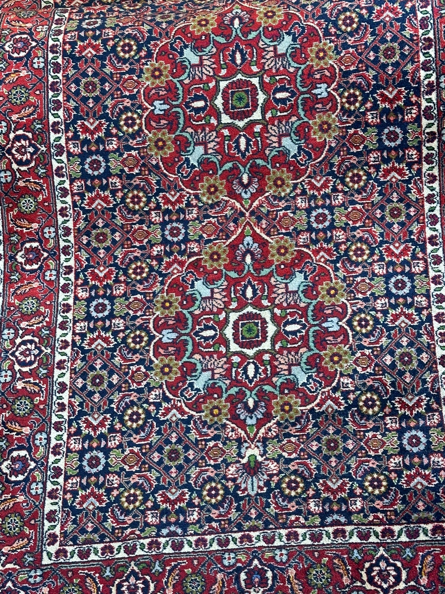 Orientteppich handgeknüpft Bidjar Läufer 290x86 cm