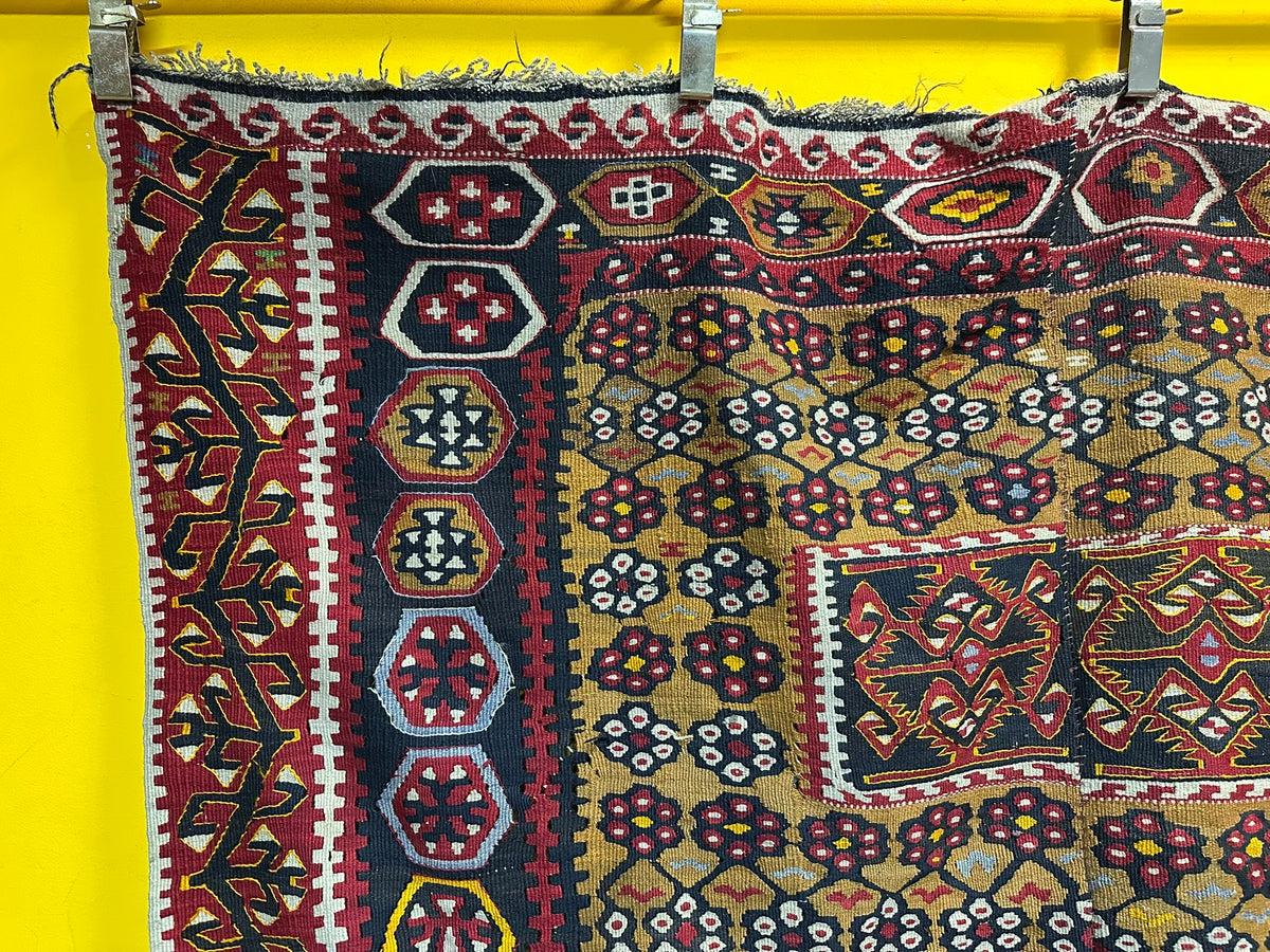 Antiker Orient Kelim Flachgewebe Handgewebt 410 x 173 cm