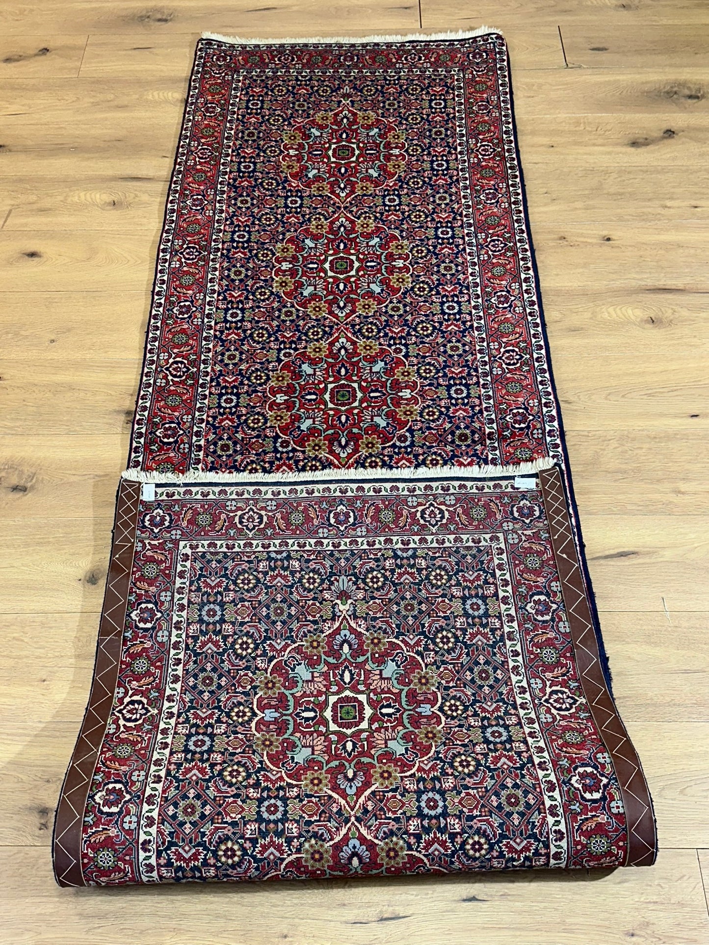 Orientteppich handgeknüpft Bidjar Läufer 290x86 cm