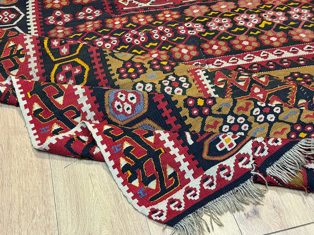 Antiker Orient Kelim Flachgewebe Handgewebt 410 x 173 cm
