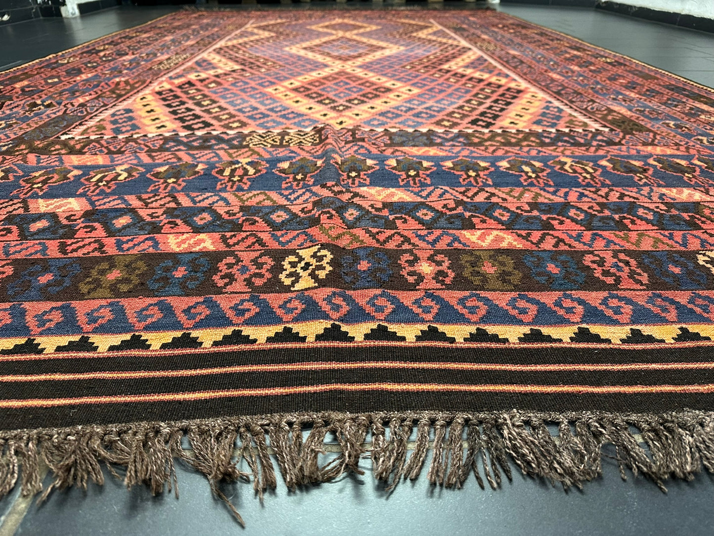 Handgeknüpfter Kelim Teppich 450x270 cm Naturfarben aus der Türkei