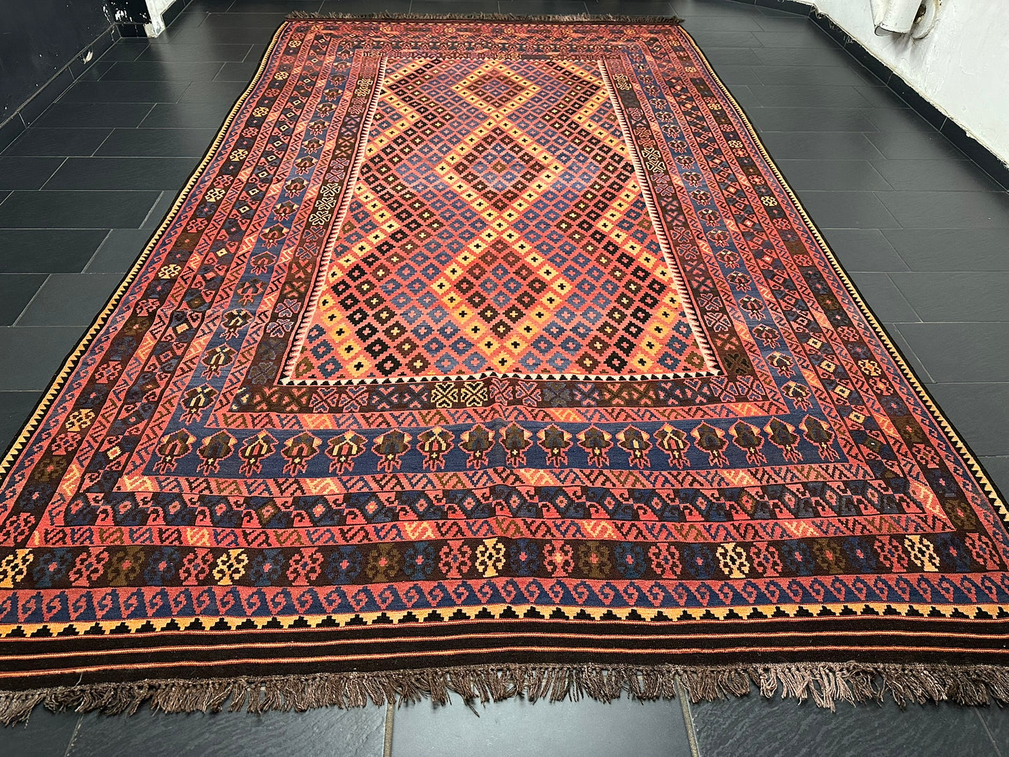 Handgeknüpfter Kelim Teppich 450x270 cm Naturfarben aus der Türkei