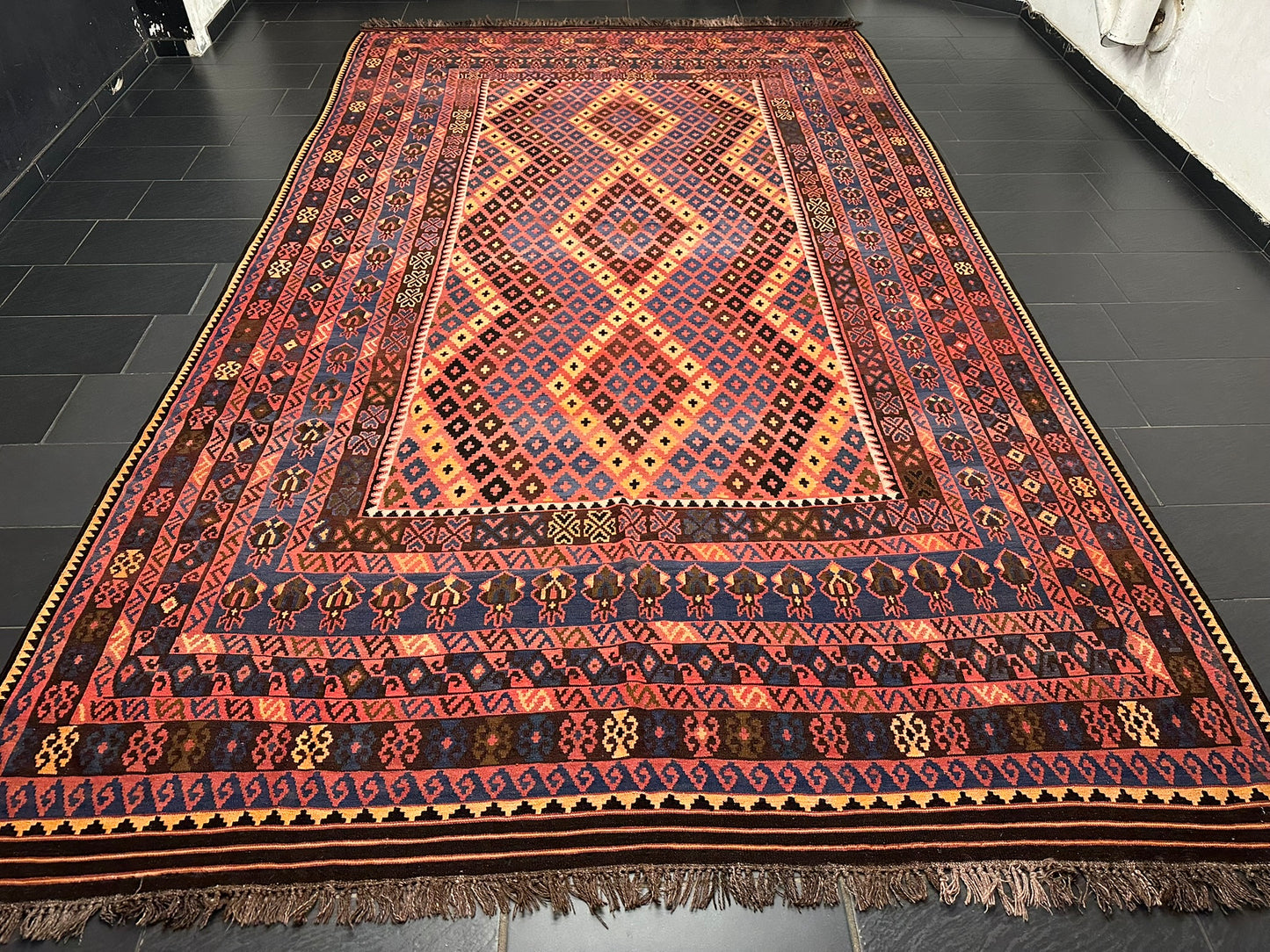Handgeknüpfter Kelim Teppich 450x270 cm Naturfarben aus der Türkei