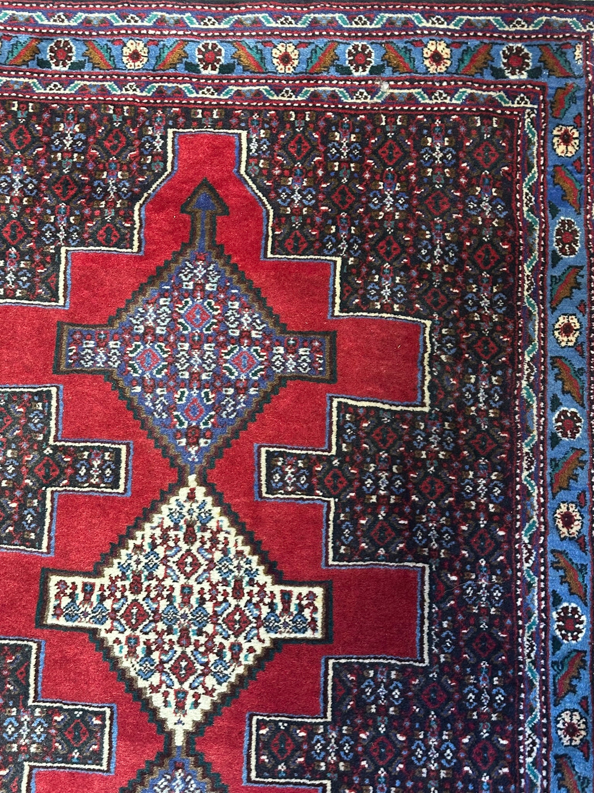 Orientteppich handgeknüpft Senneh 290 x 90 cm