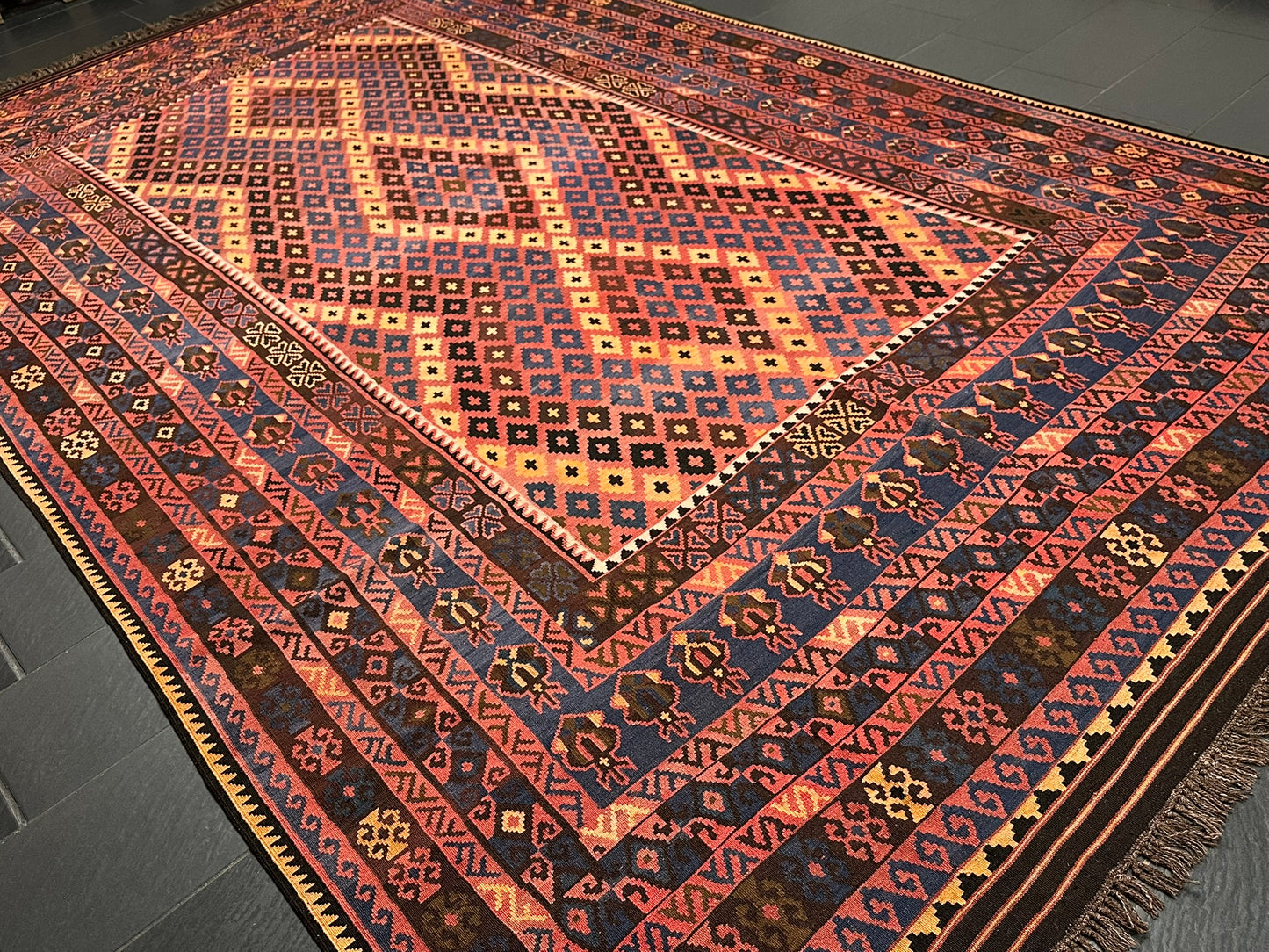 Handgeknüpfter Kelim Teppich 450x270 cm Naturfarben aus der Türkei