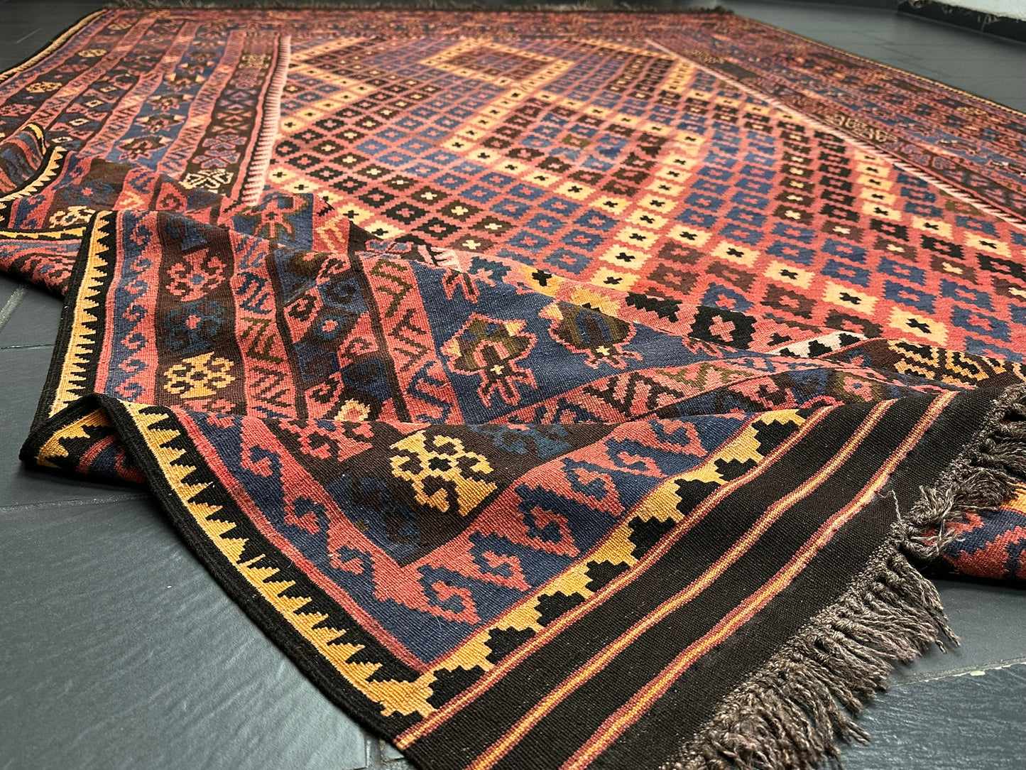 Handgeknüpfter Kelim Teppich 450x270 cm Naturfarben aus der Türkei