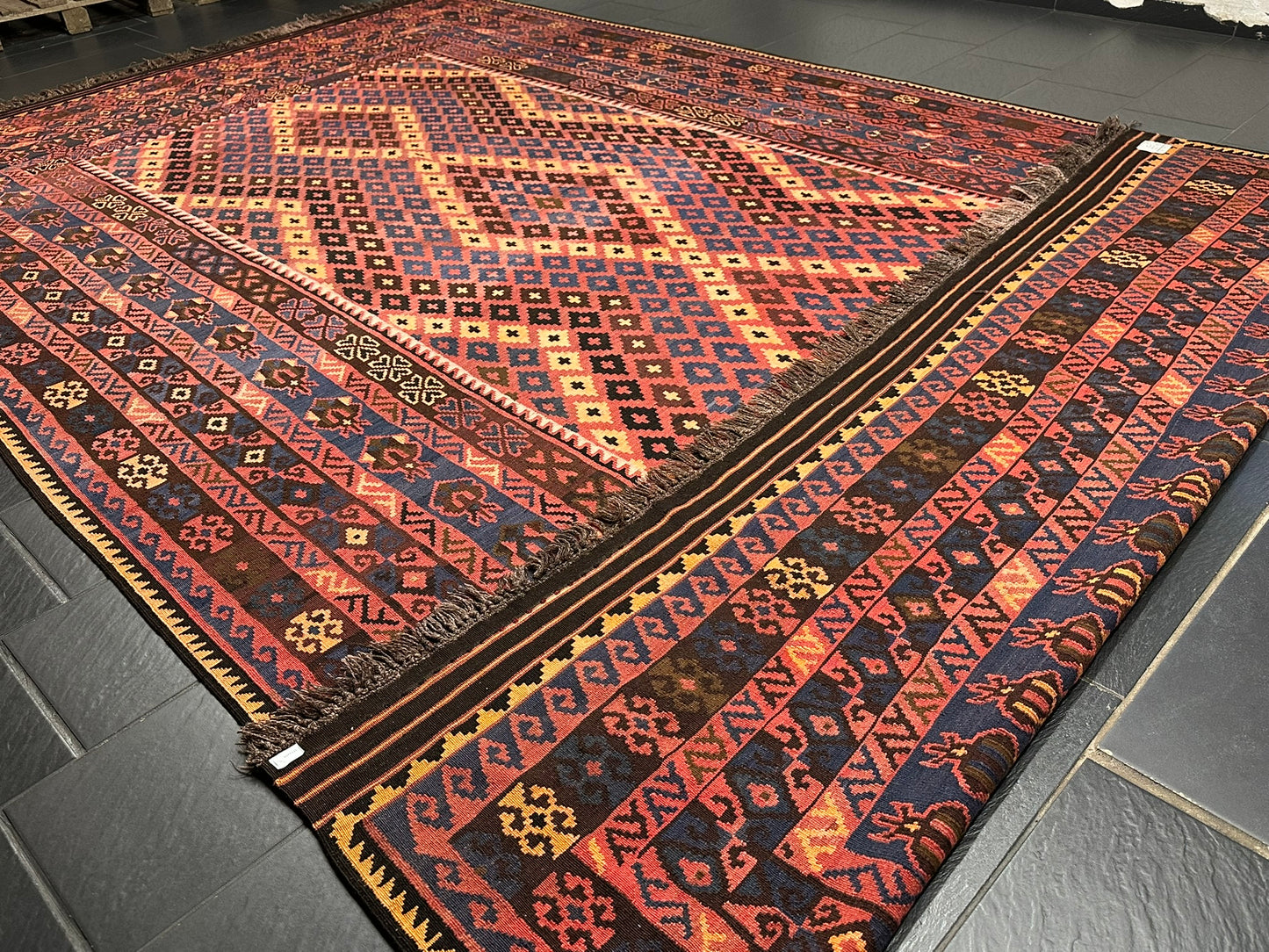 Handgeknüpfter Kelim Teppich 450x270 cm Naturfarben aus der Türkei