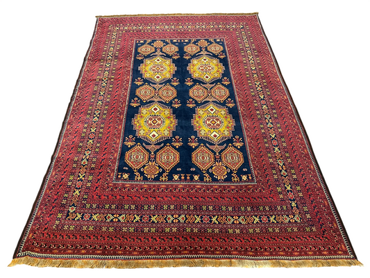 Handgeknüpfter Afghan Artdeco Teppich 450x270 cm aus Wolle