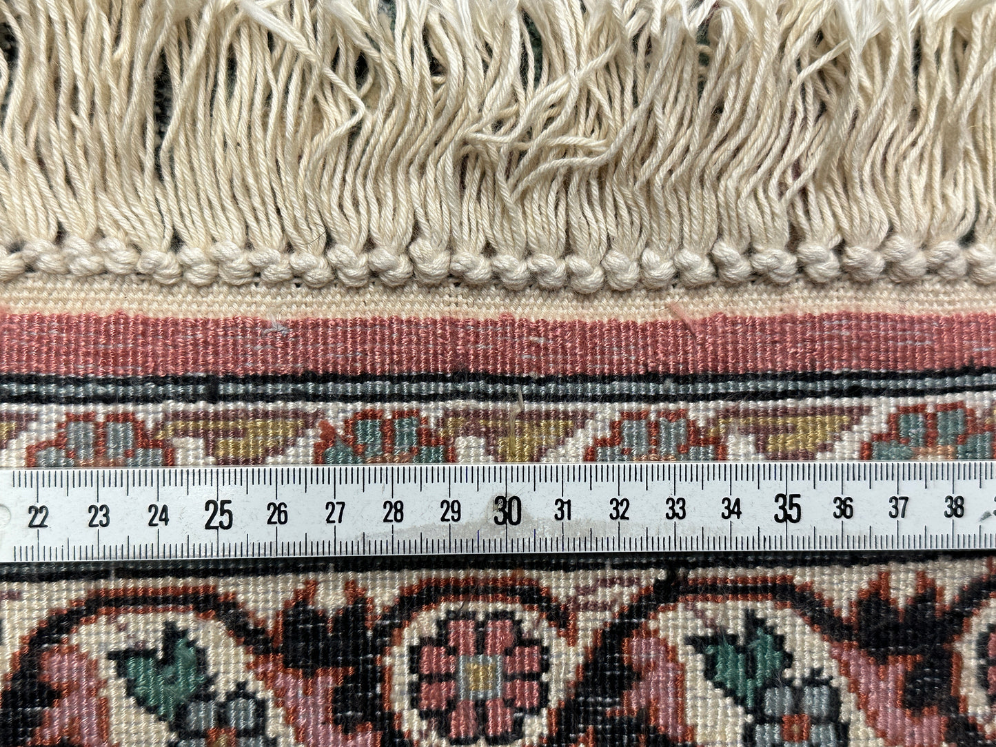 Handgeknüpfter Orientteppich Kaschmir Seide Felder: Läufer 275x80cm
