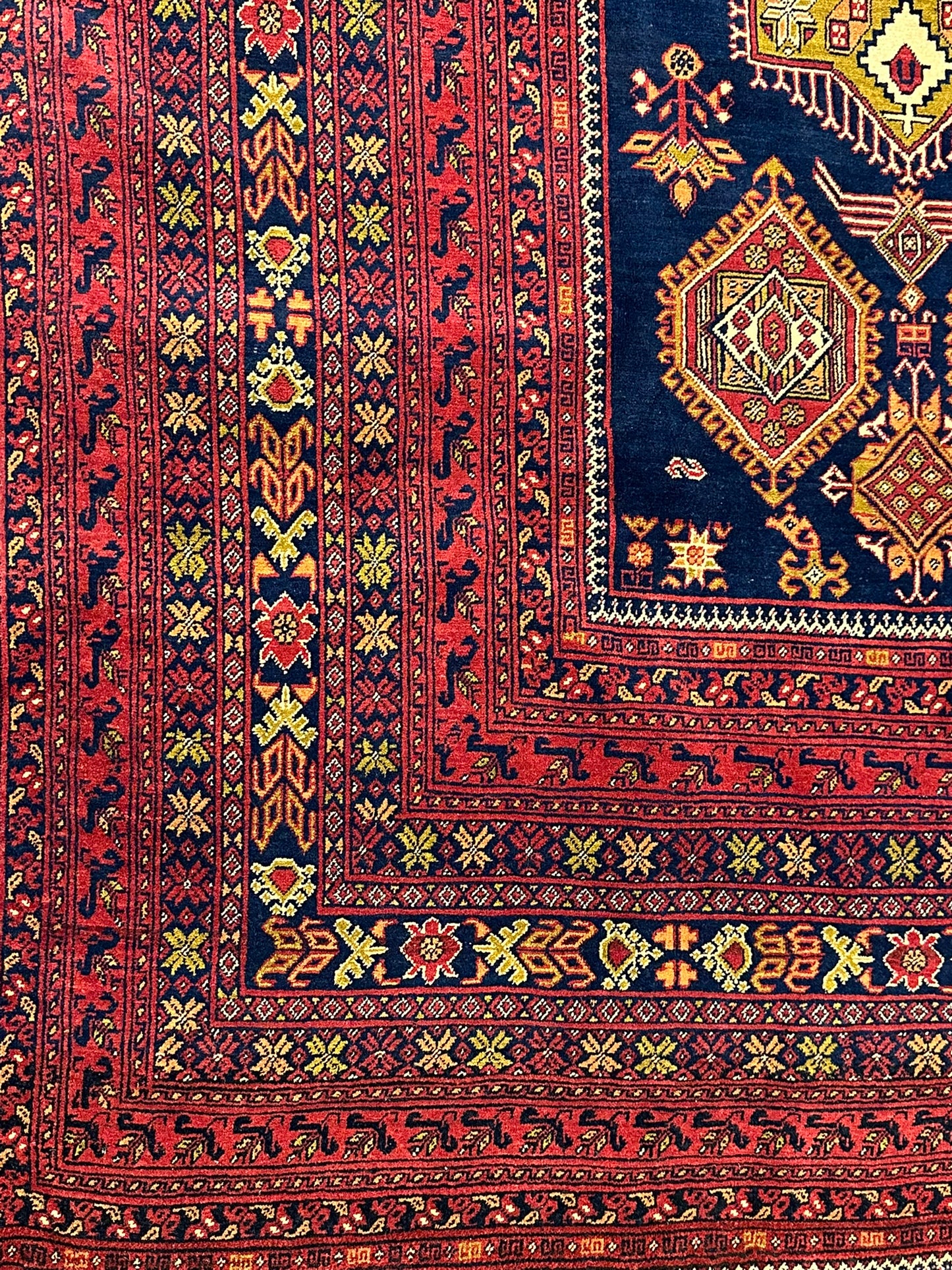Handgeknüpfter Afghan Artdeco Teppich 450x270 cm aus Wolle
