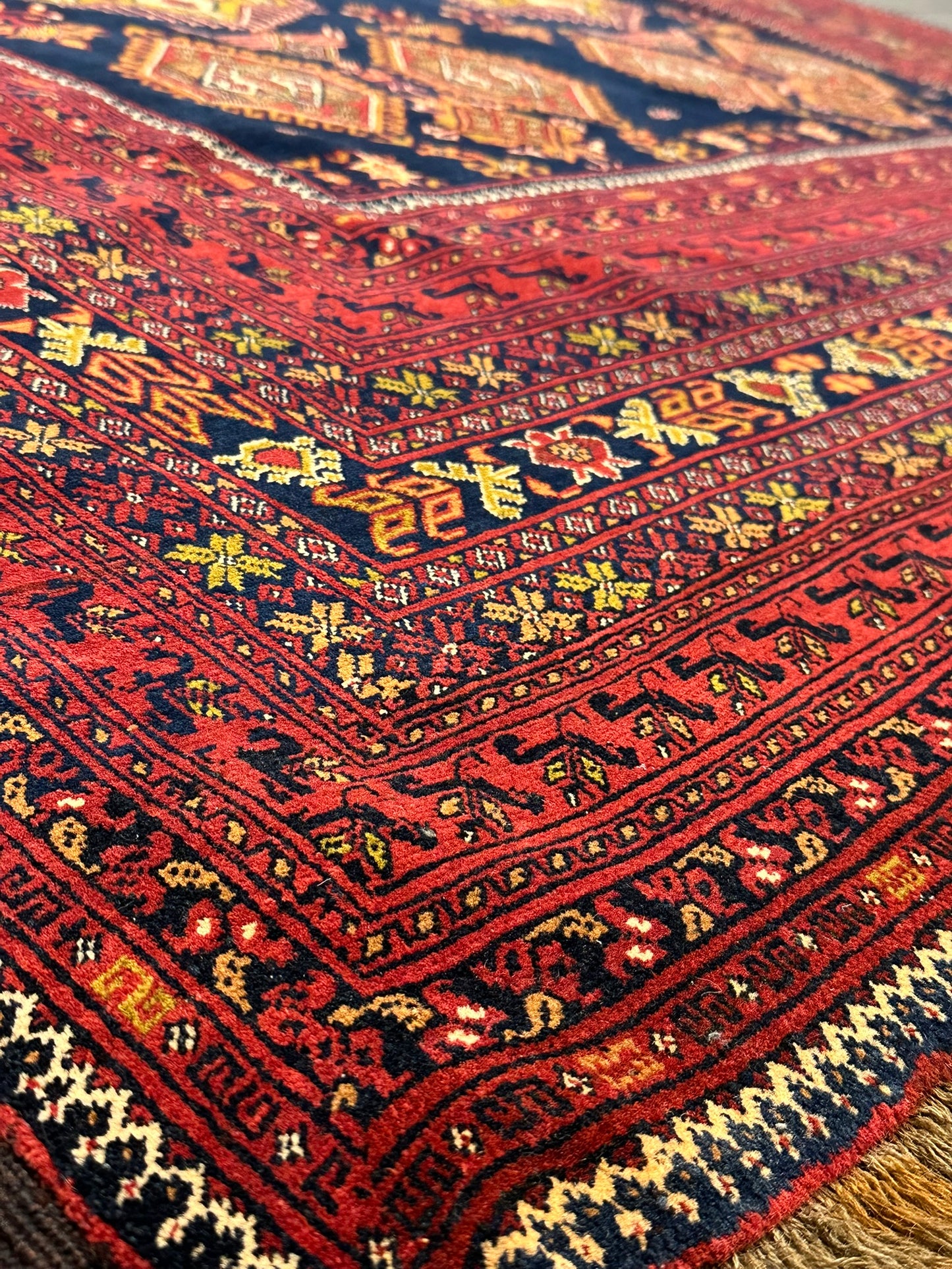 Handgeknüpfter Afghan Artdeco Teppich 450x270 cm aus Wolle