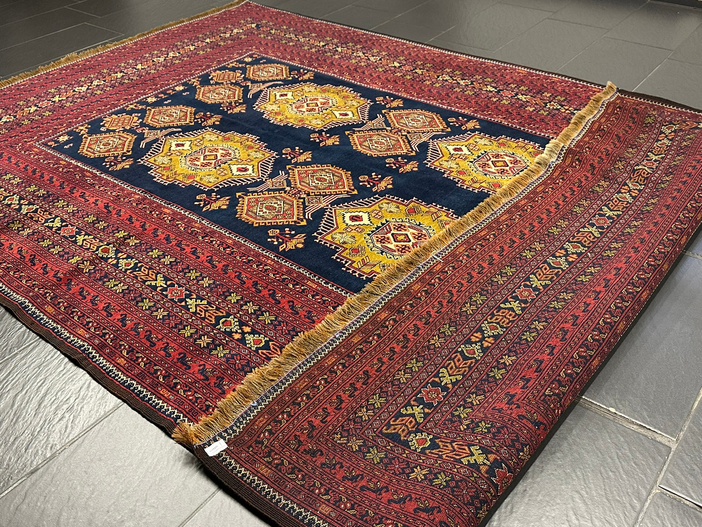Handgeknüpfter Afghan Artdeco Teppich 450x270 cm aus Wolle