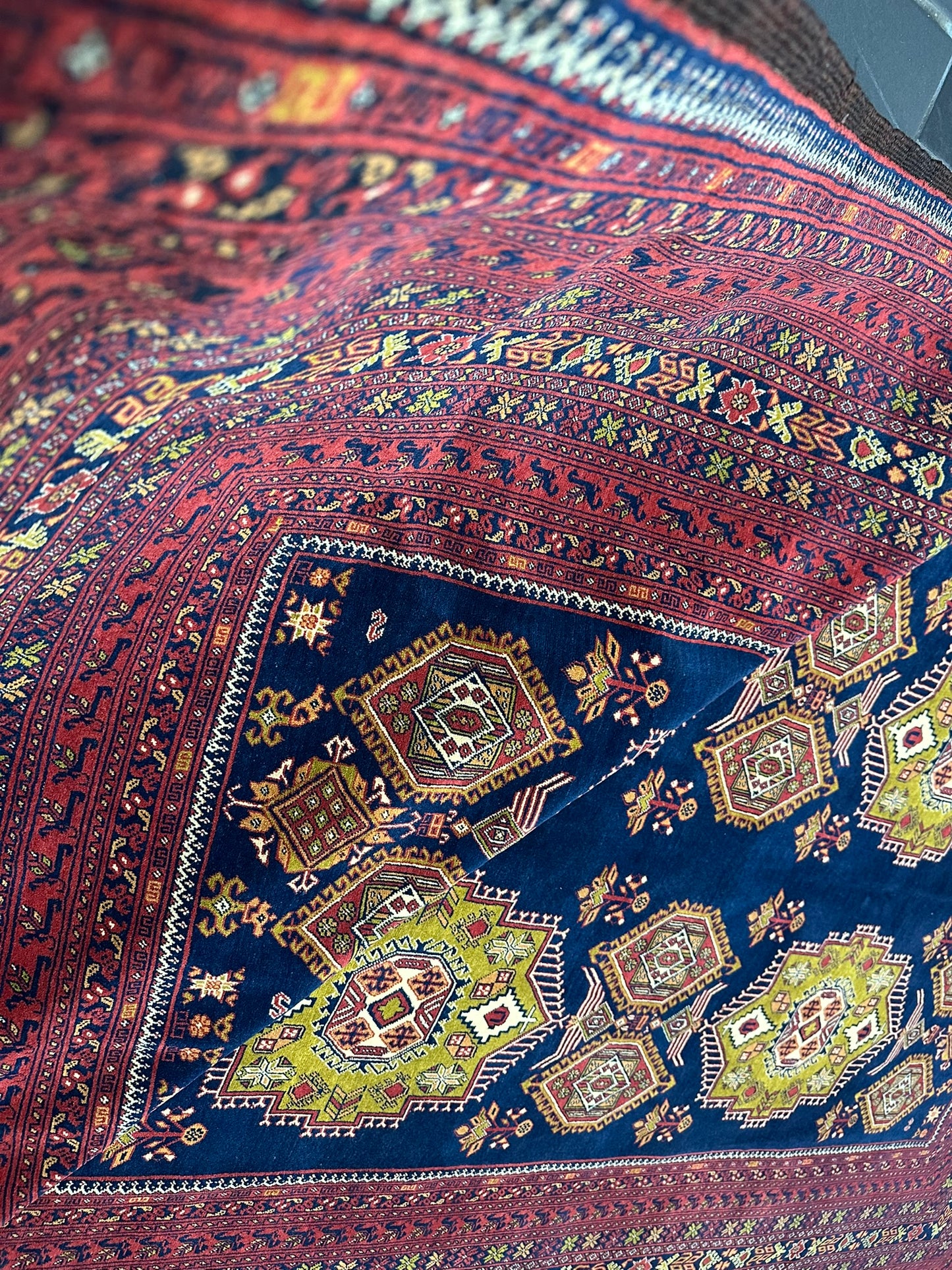 Handgeknüpfter Afghan Artdeco Teppich 450x270 cm aus Wolle
