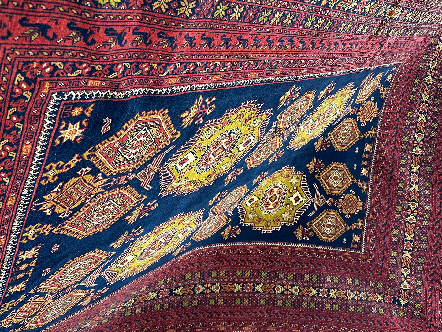 Handgeknüpfter Afghan Artdeco Teppich 450x270 cm aus Wolle