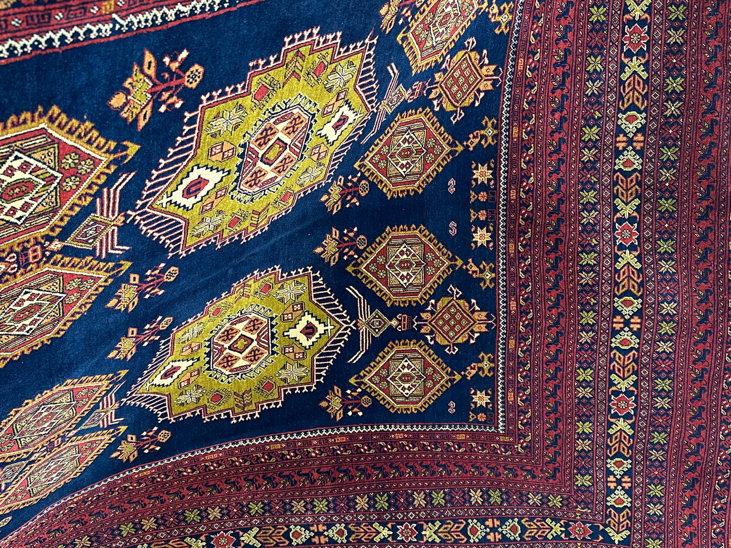 Handgeknüpfter Afghan Artdeco Teppich 450x270 cm aus Wolle