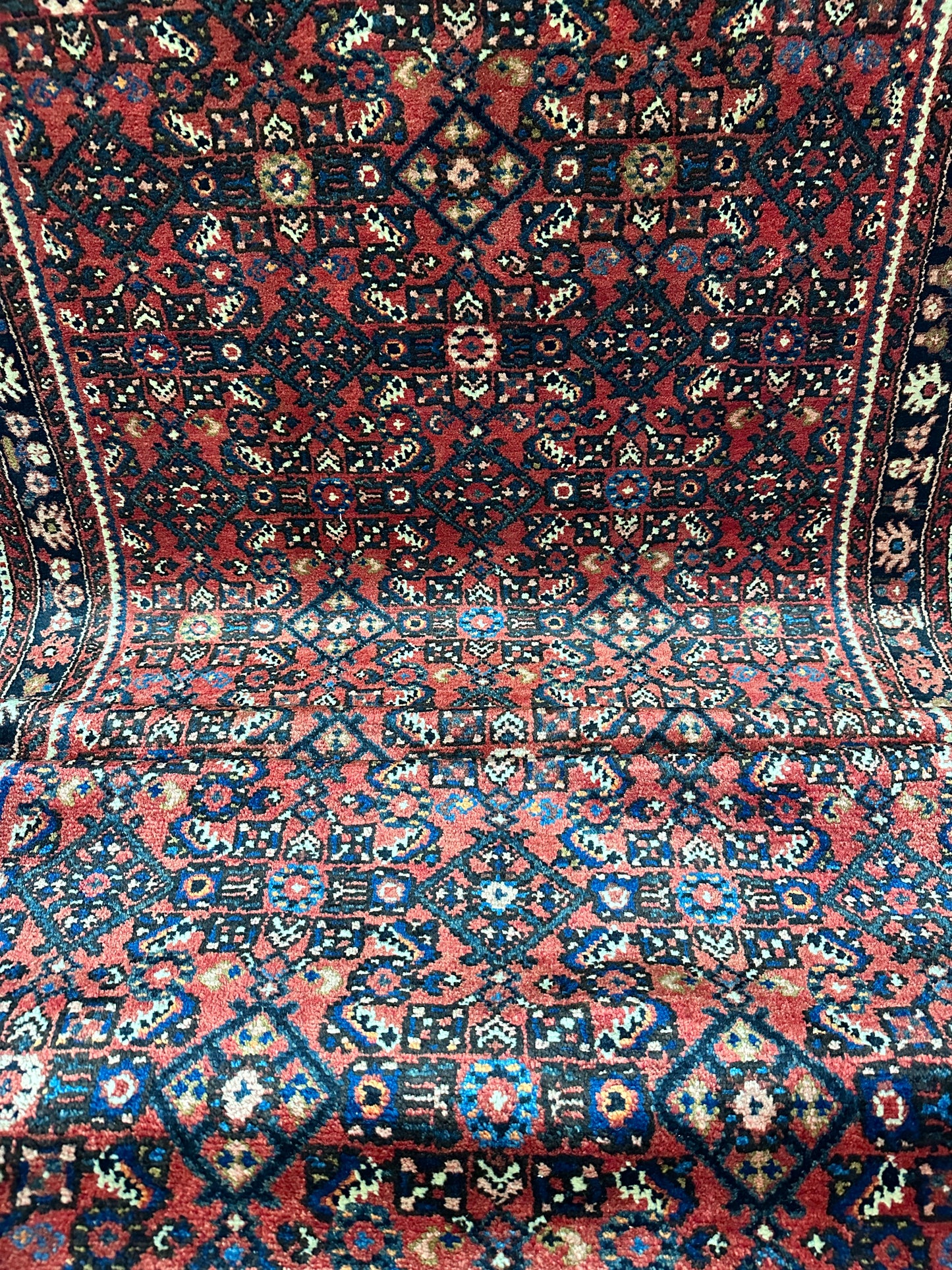 Handgeknüpfter Perser Orientteppich Hamadan Läufer 414x112cm