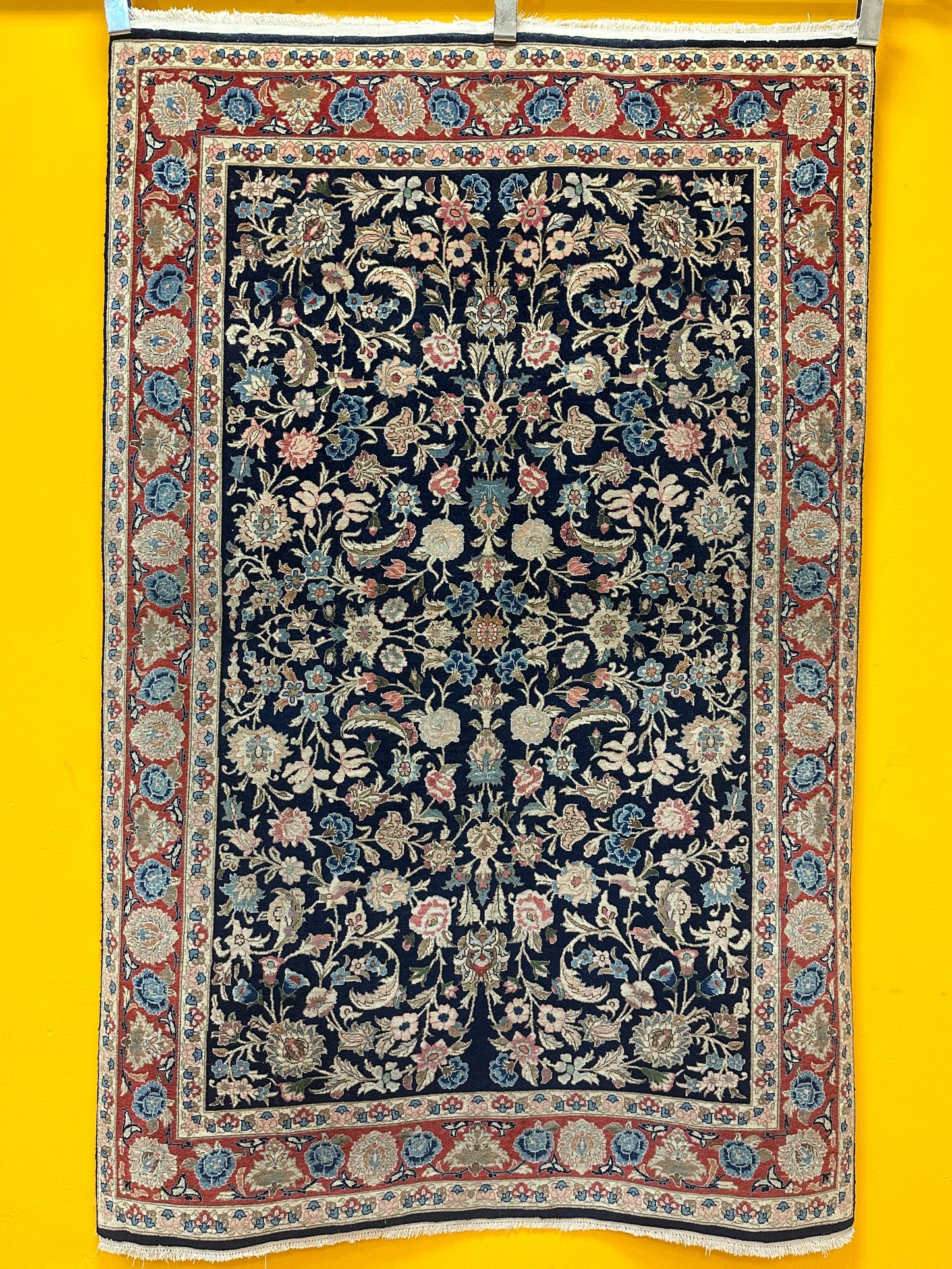 Handgeknüpfter Perser Orientteppich - Isfahan Korkwolle auf Seide 160x100 cm